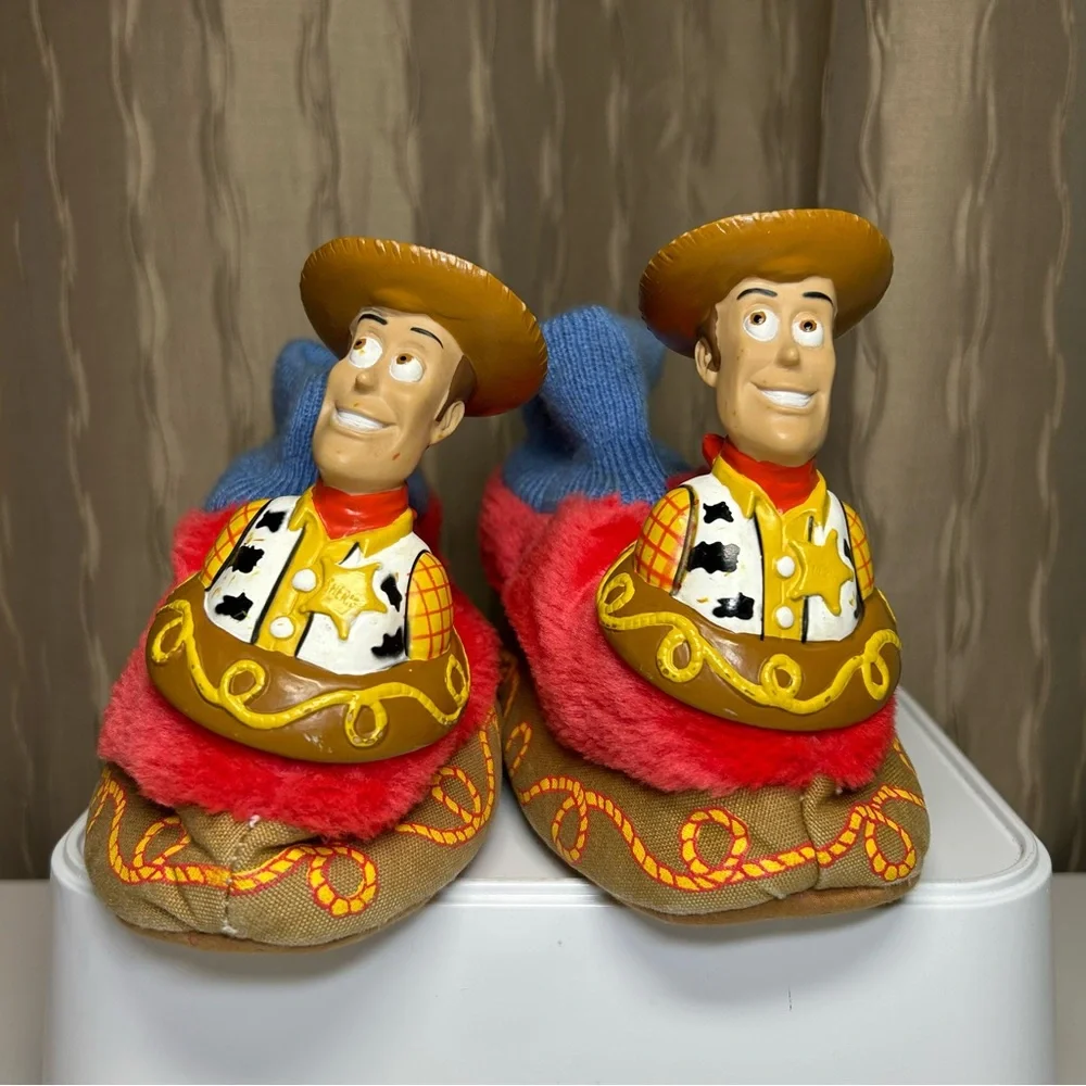 Vintage Disney Toy Story Hard Face Woody Toddler XL 11-12 Red Blue Brown